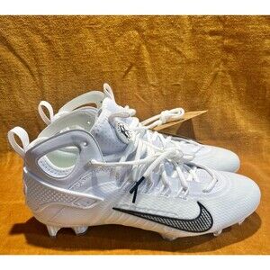 Nike Huarache 9 Elite Mid LAX Lacrosse Cleats White/Black FD0088-101 Men’s-11
